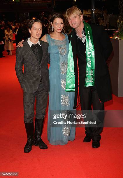 Tom Schilling, Jessica Schwarz and Detlef Buck attend the 'Tuan Yuan' Premiere during day one of the 60th Berlin International Film Festival at the...