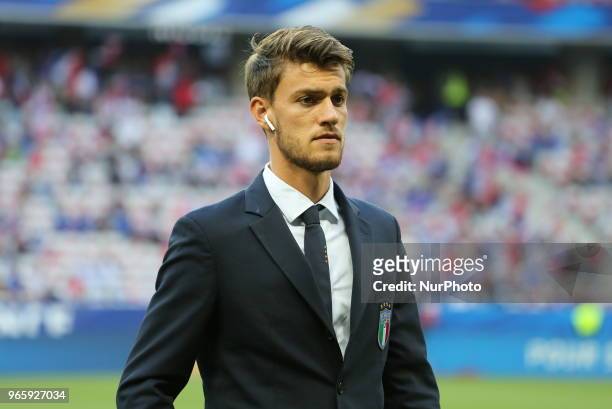 Daniele Rugani before the friendly football match between France and Italy at Allianz Riviera stadium on June 01, 2018 in Nice, France. France won...