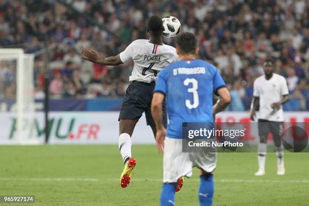 Paul Pogba during the friendly football match between France and Italy at Allianz Riviera stadium on June 01, 2018 in Nice, France. France won 3-1...