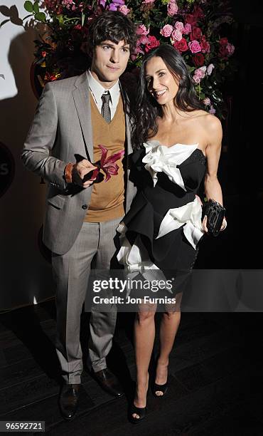 Ashton Kutcher and Demi Moore attend the European Premiere of 'Valentine's Day' after party at Aqua on February 11, 2010 in London, England.