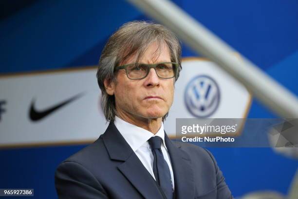 Gabriele Oriali, manger of FIGCI, before the friendly football match between France and Italy at Allianz Riviera stadium on June 01, 2018 in Nice,...