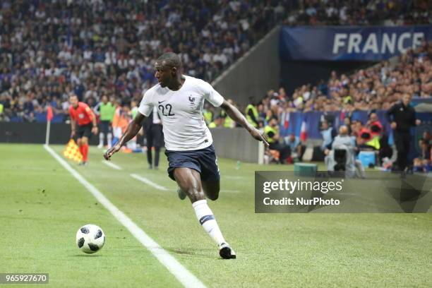 Benjamin Mendy during the friendly football match between France and Italy at Allianz Riviera stadium on June 01, 2018 in Nice, France. France won...