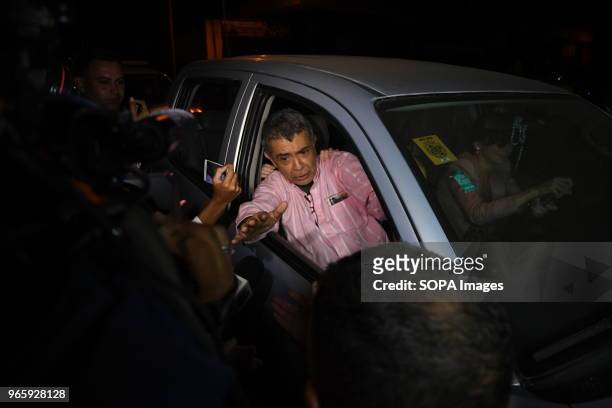 General Angel Vivas released from Helicoide prison in Caracas after 2 years in jail seen inside a car. 21 political prisoners were released with...
