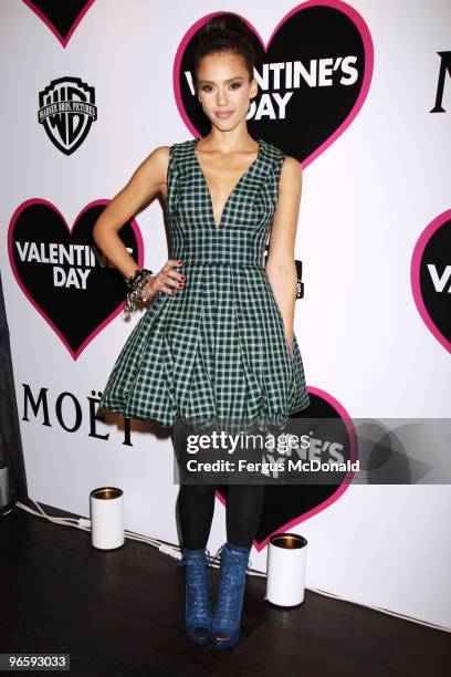 Jessica Alba attends the European premiere afterparty of Valentine's Day at Aqua on February 11, 2010 in London, England.