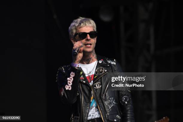 American rock band The Neighbourhood perform live on stage at APE Presents festival at Victoria Park, London on June 1, 2018. The Neighbourhood is an...