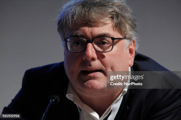 Miguel Gotor Italian politician, lecturer, historian and essayist during the conference for the 31^ International Book Fair of Turin 2018 in Turin,...