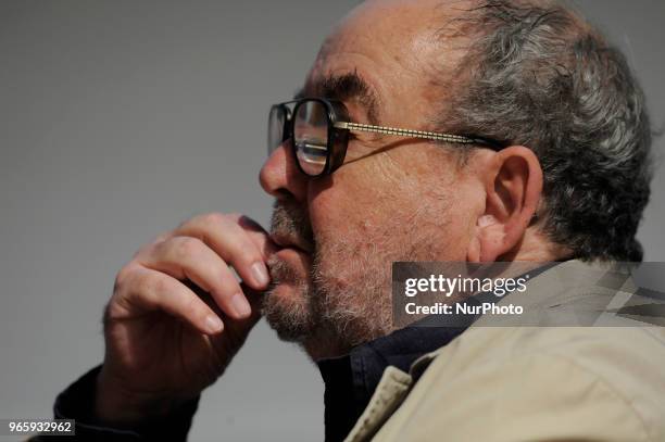 Enrico Deaglio Italian journalist and writer during the conference for the 31^ International Book Fair of Turin 2018 in Turin, Italy, on May 10, 2018.