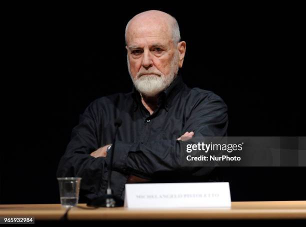 Michelangelo Pistoletto Italian artist, painter and sculptor; animator and protagonist of the current of poor art during the conference for the 31^...