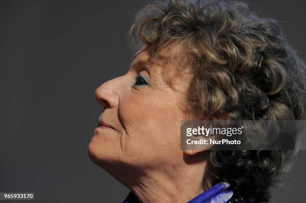 Dacia Maraini Italian writer, poet, essayist, playwright and screenwriter during the conference for the 31^ International Book Fair of Turin 2018 in...