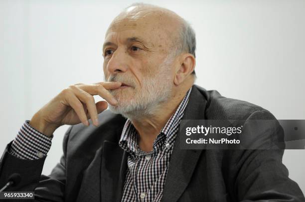 Carlo Petrini Italian gastronomist, sociologist, writer and activist, founder of the Slow Food association during the conference for the 31^...