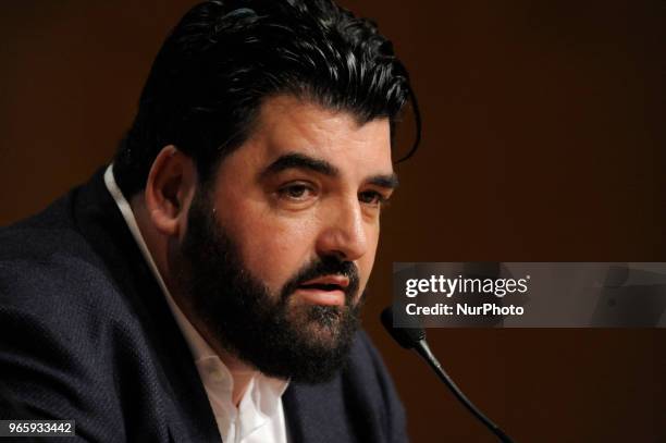 Antonino Cannavacciuolo Italian cook and TV personality during the conference for the 31^ International Book Fair of Turin 2018 in Turin, Italy, on...