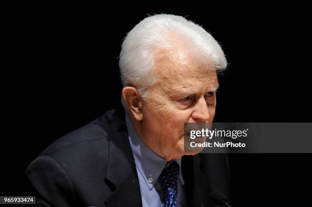 Gian Carlo Caselli Italian magistrate during the conference for the 31^ International Book Fair of Turin 2018 in Turin, Italy, on May 10, 2018.