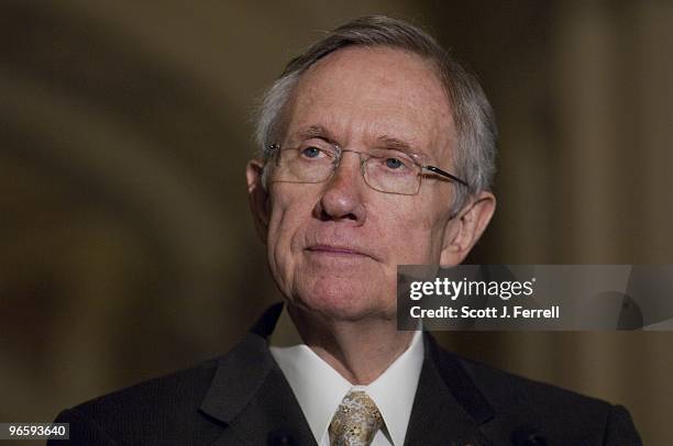 Senate Majority Leader Harry Reid, D-Nev., during a news conference after Senate Democrats met in the U.S. Capitol. Reid had sought to move a...
