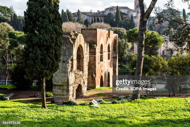 Remains of the Claudian Aqueduct .