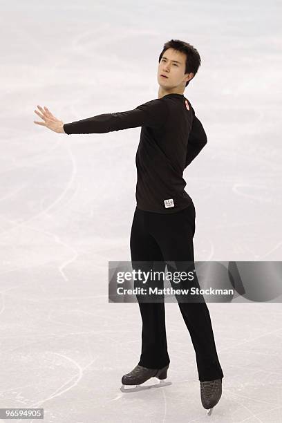 Patrick Chan of Canada practice ahead of the Vancouver 2010 Winter Olympics on February 11, 2010 in Vancouver, Canada.