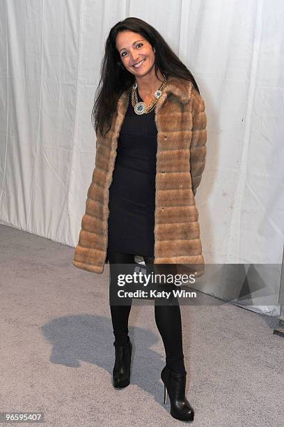 Emma Snowdon-Jones attends Mercedes-Benz Fashion Week at Bryant Park on February 11, 2010 in New York City.