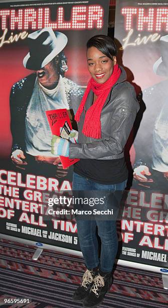 Rachel Adedeji attends the first birthday celebration of "Thriller Live" at the Lyric Theatre on February 11, 2010 in London, England.