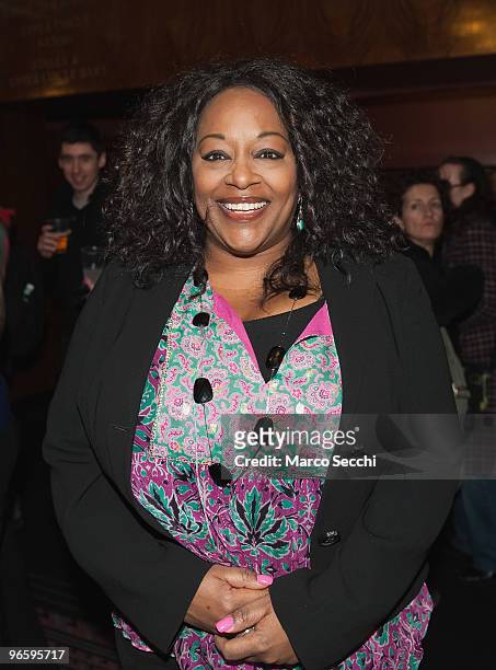 Singer Kym Mazelle attends the first birthday celebration of "Thriller Live" at the Lyric Theatre on February 11, 2010 in London, England.