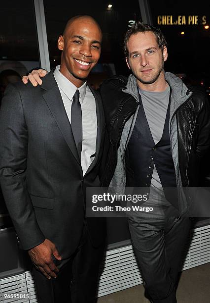 Actors Mehcad Brooks and Josh Lucas attend the GQ's Best New Menswear Designers Party at the IAC Building on February 11, 2010 in New York City.