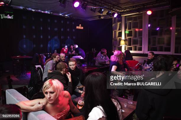 Night life, club in the old town in Poznan in Poland, on November 13, 2011.