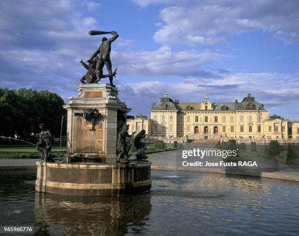 Drottningholm Castle and Park in summer, Stockholm, Sweden.