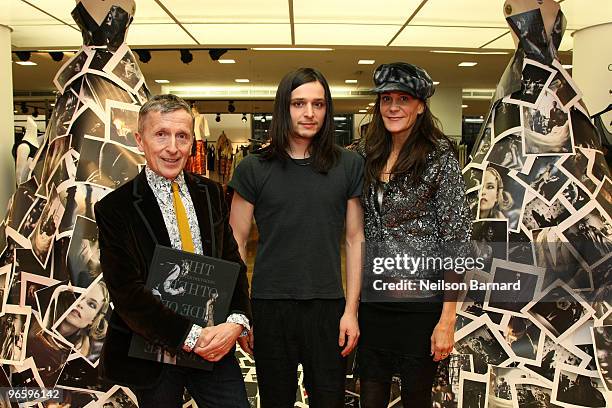 Barneys Creative Director Simon Dunan, designer Olivier Theyskens and Julie Gilhart attend Barneys New York Hosts Olivier Theyskens Book Launch...