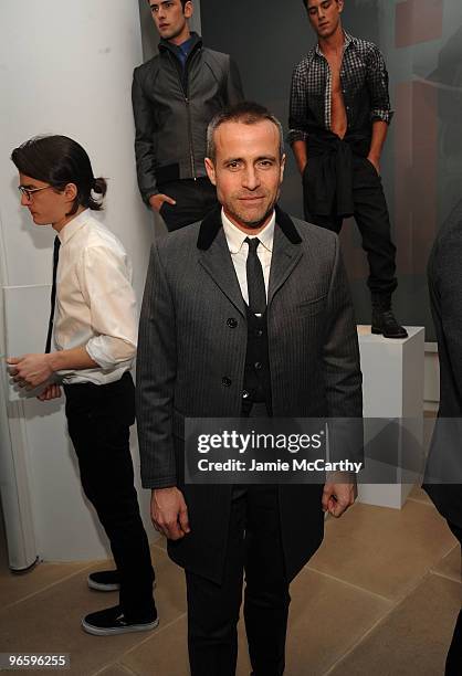 Designer Thom Browne attends the GQ's Best New Menswear Designers Party at the IAC Building on February 11, 2010 in New York City.