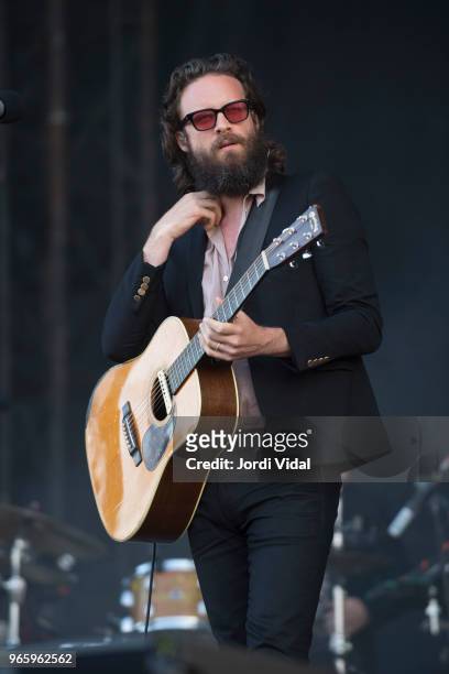 Father John Misty performs on stage during Primavera Sound Festival at Parc del Forum on June 1, 2018 in Barcelona, Spain.