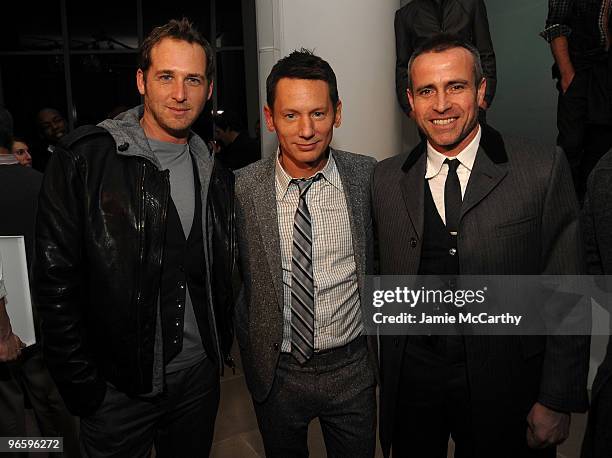 Actor Josh Lucas, Editor-in-chief of GQ Jim Nelson and designer Thom Browne attend the GQ's Best New Menswear Designers Party at the IAC Building on...