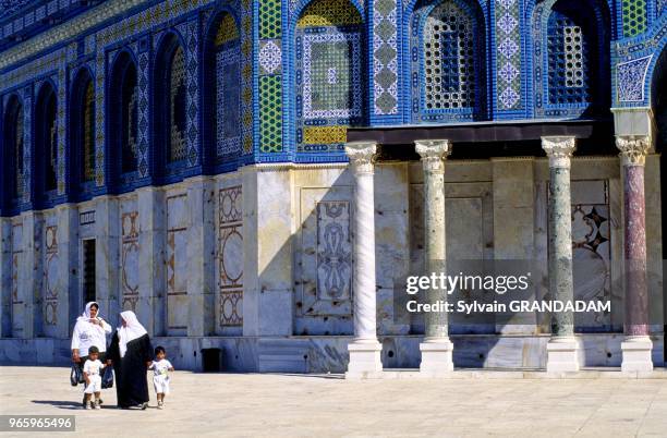 The Dome of the Rock, on the Esplanade of the Mount Moriah, is gilded with fine gold. It houses the rock supposed to bear the footprint of the Jewish...