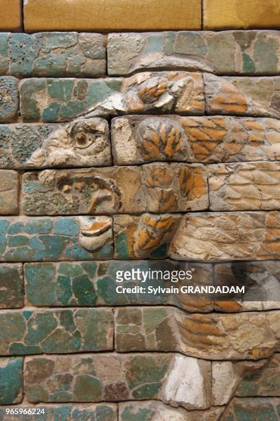 Germany, Berlin, Pergamon museum in Museums island, the Ishtar gate collected in fragments in 1898 from Babylone ruins // Allemagne, Berlin, le musee...