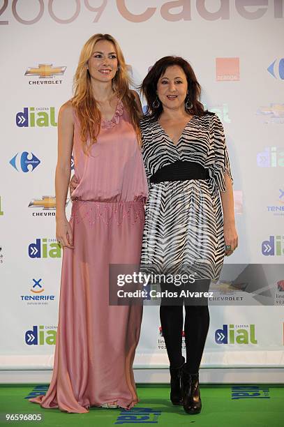 Spanish actresses Kira Miro and Carmen Machi attend ''Cadena Dial'' 2010 awards at the Tenerife Auditorium on February 11, 2010 in Tenerife, Spain.