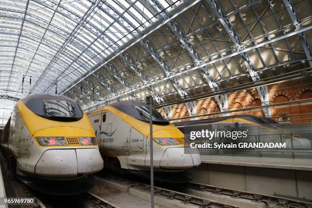United Kingdom, city of London, Saint Pancras international eurostar railway station //Royaume-Uni, ville de Londres, gare internationale de...