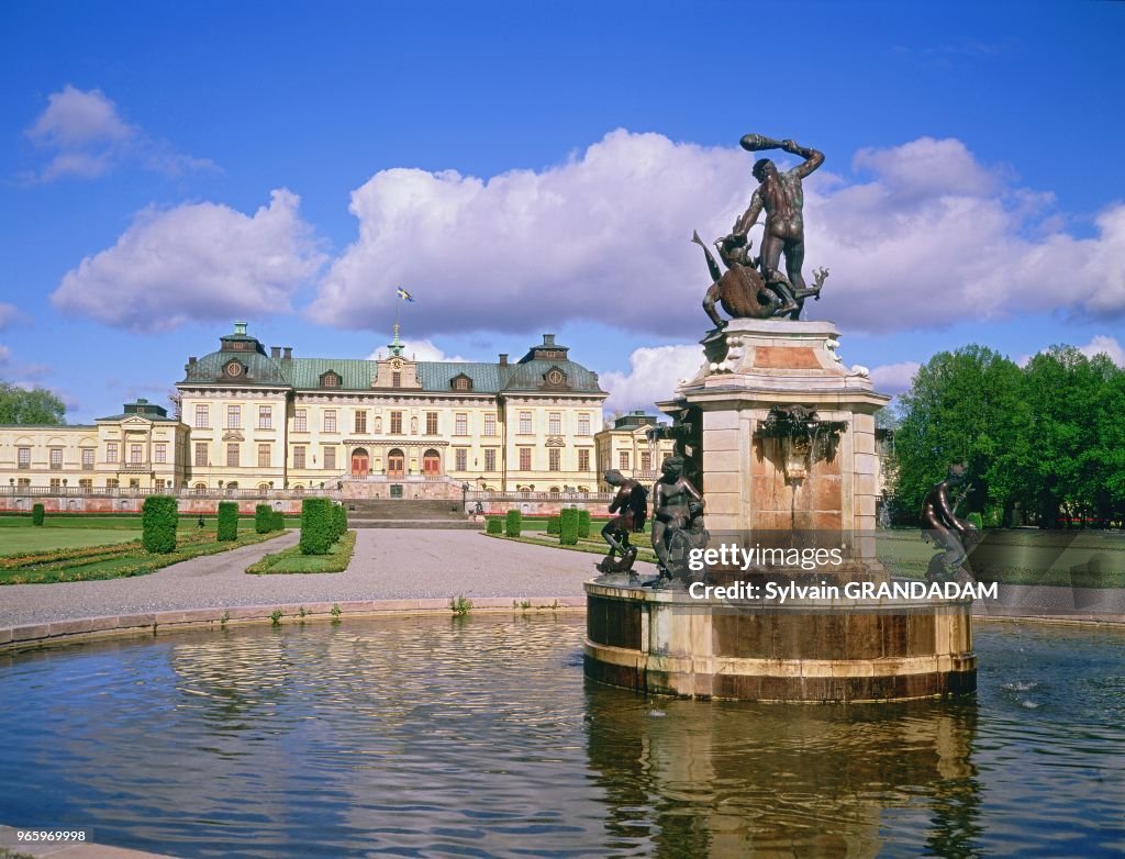Drottningholm Castle and Park in summer. Stockholm. Sweden