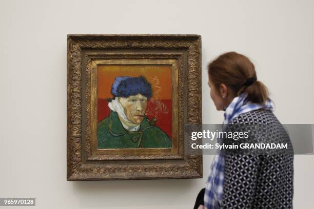 Switzerland, city of Zurich, Kunsthaus , work by Van Gofg, the man with a cut ear // Suisse, ville de Zurich, Kunsthaus , oeuvre de Van Gogh, l'homme...