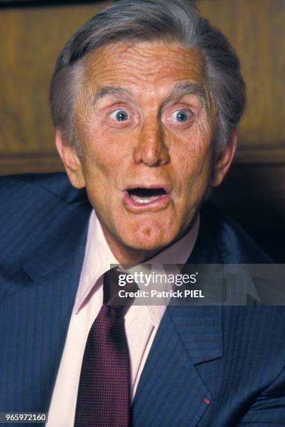 Acteur Kirk Douglas à Hambourg le 26 mars 1987, Allemagne.