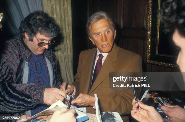 Acteur Kirk Douglas à Hambourg le 26 mars 1987, Allemagne.