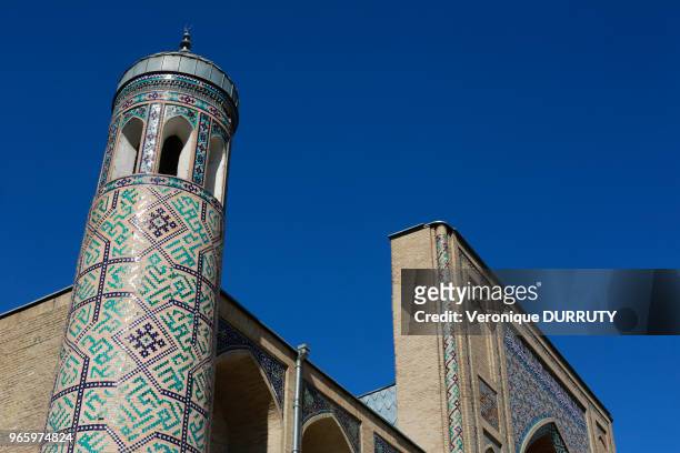 La madrasa Koukeldach a Tachkent, Ouzbekistan. Egalement orthographiée Koukaldosh), elle a ete édifiée au XVIe siecle.