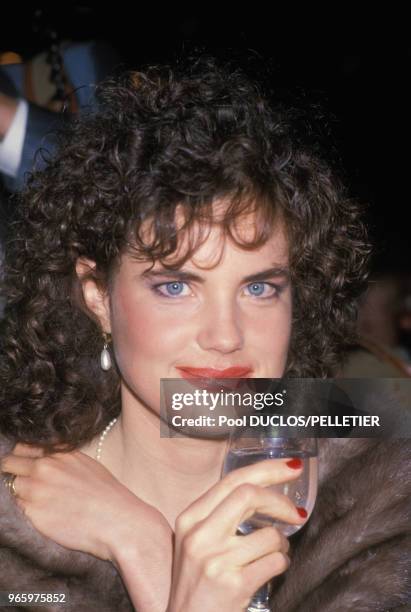 Actrice Elizabeth McGovern lors de la soirée de proclamation du palmarès du 41e Festival de Cannes le 23 mai 1988 à Cannes, France.