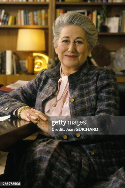 Portrait de Gilberte Beaux, PDG de la Générale Occidentale, le 20 novembre 1987, France.