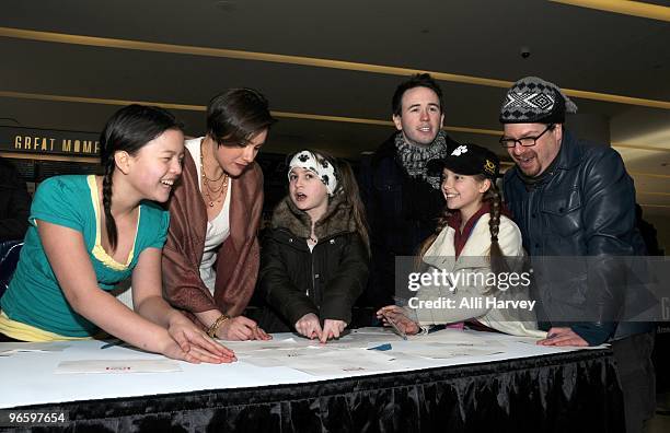 Piper Curda, Catia Ojeda, Lydia Clemente, Garrett Hawe, Catherine Missal and Robert Anthony Jones judge the auditions for a barking role in...