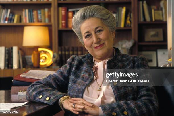 Portrait de Gilberte Beaux, PDG de la Générale Occidentale, le 20 novembre 1987, France.