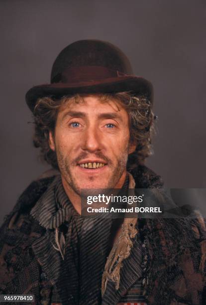 Portrait du chanteur et acteur Roger Daltrey pendant le tournage du film 'Mack the Knife' réalisé par Menahem Golan le 23 novembre 1988 en Hongrie.