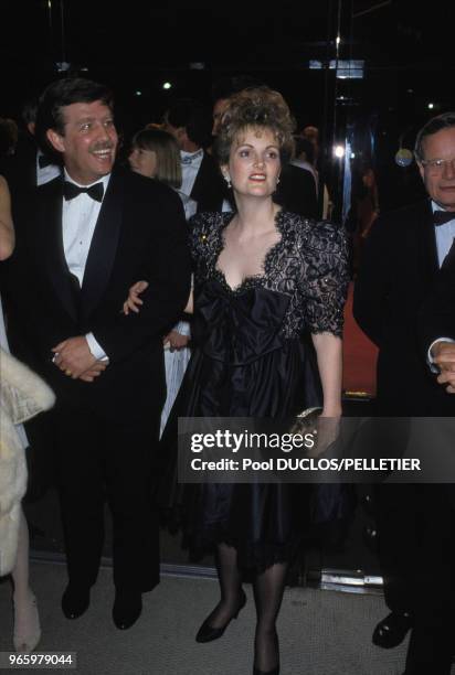 Patty Hearst et Robert Shaw lors du festival de Cannes le 14 mai 1988, France.