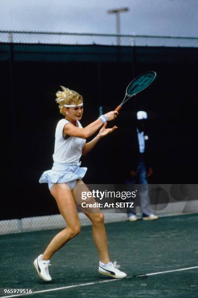 Andrea Temesvari au tournoi Murjani à Palm Beach en février 1983 à Palm Beach, Etats-Unis.