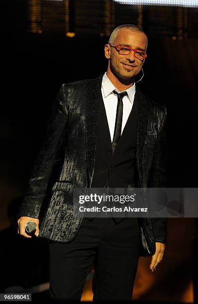 Singer Eros Ramazzoti performs on stage during the ''Cadena Dial'' 2010 awards at the Tenerife Auditorium on February 11, 2010 in Tenerife, Spain.