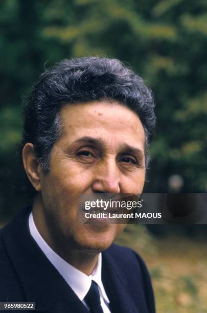 Close up Ahmed Ben Bella, premier président de l'Algérie indépendante, le 30 octobre 1986 à Genève, Suisse.