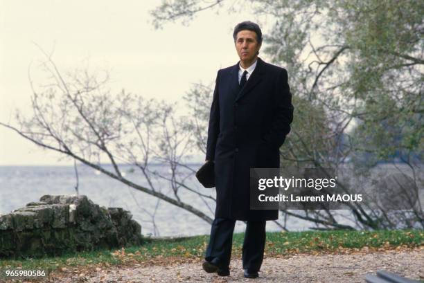 Close up Ahmed Ben Bella, premier président de l'Algérie indépendante, le 30 octobre 1986 à Genève, Suisse.