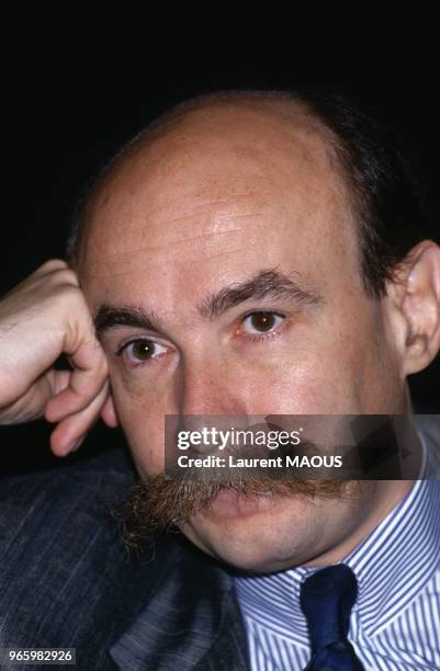 Claude Malhuret lors des journées parlementaires de l'UDF à Nice le 23 septembre 1987, France.