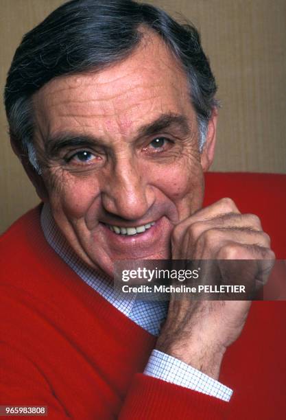 Close up Lino Ventura, acteur, le 25 octobre 1985 à Paris, France.